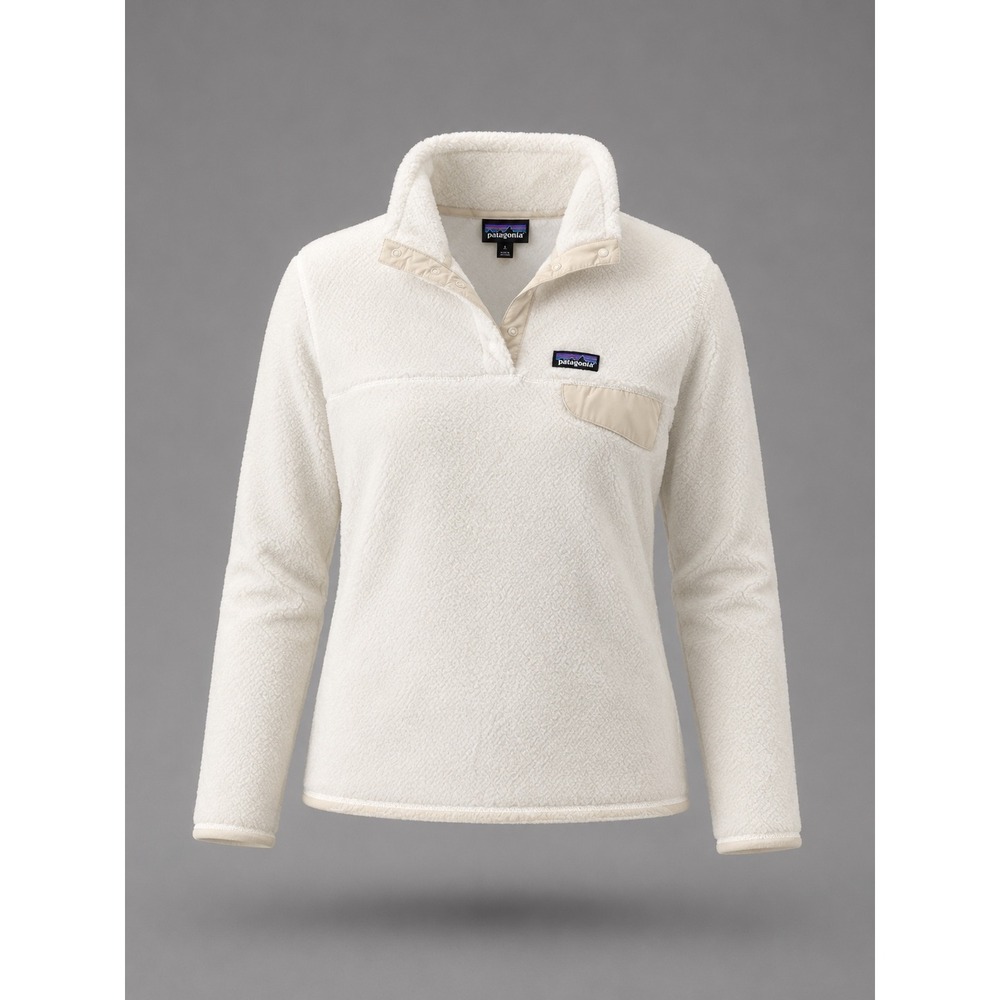 Patagonia Re-Tool Snap-T Pullover Fleece Cream White‎ Womens XL Polartec 25442